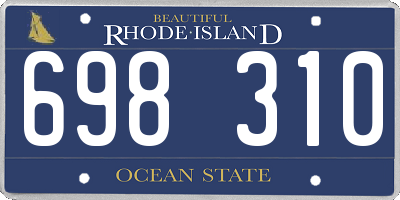 RI license plate 698310