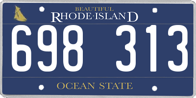 RI license plate 698313