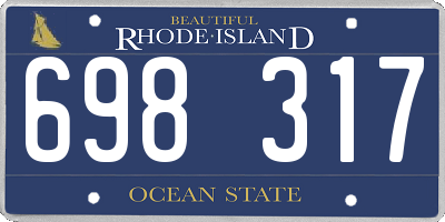 RI license plate 698317
