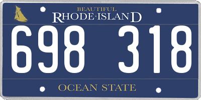 RI license plate 698318