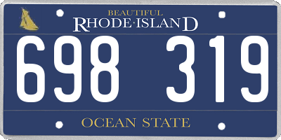 RI license plate 698319