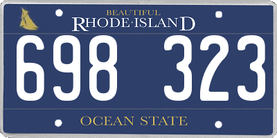 RI license plate 698323