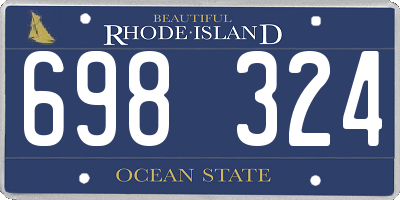 RI license plate 698324