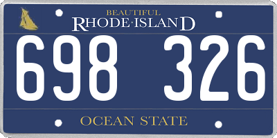 RI license plate 698326