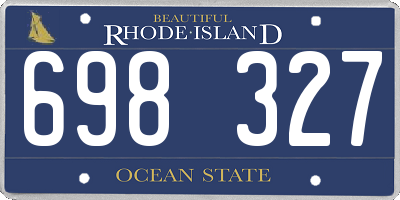 RI license plate 698327