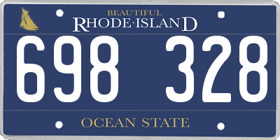 RI license plate 698328