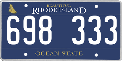 RI license plate 698333