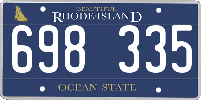 RI license plate 698335