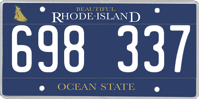 RI license plate 698337