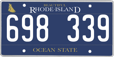 RI license plate 698339