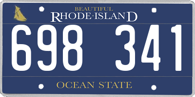RI license plate 698341