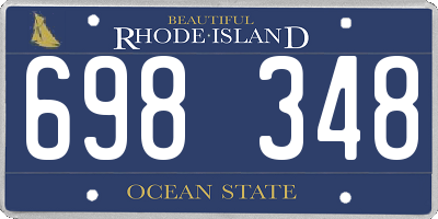 RI license plate 698348