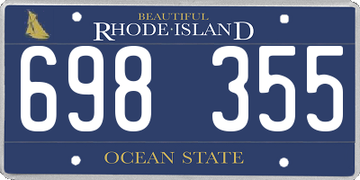 RI license plate 698355