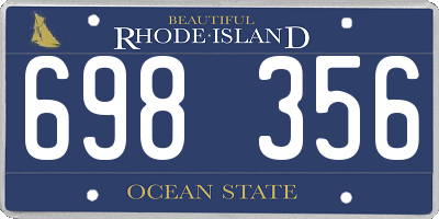 RI license plate 698356