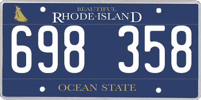 RI license plate 698358