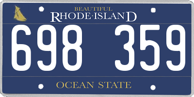 RI license plate 698359