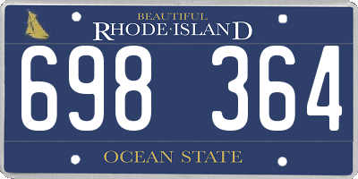 RI license plate 698364