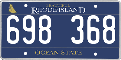 RI license plate 698368