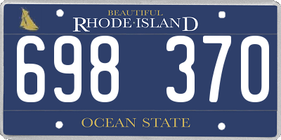 RI license plate 698370