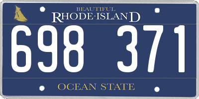 RI license plate 698371