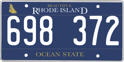 RI license plate 698372