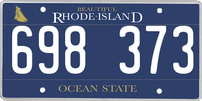RI license plate 698373
