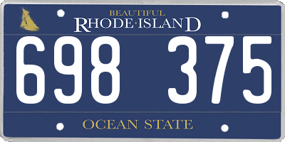 RI license plate 698375