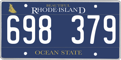 RI license plate 698379