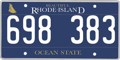 RI license plate 698383
