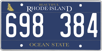 RI license plate 698384