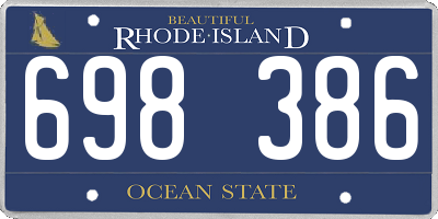 RI license plate 698386
