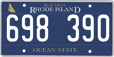 RI license plate 698390