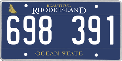 RI license plate 698391