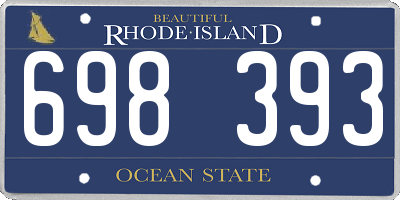 RI license plate 698393