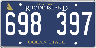 RI license plate 698397