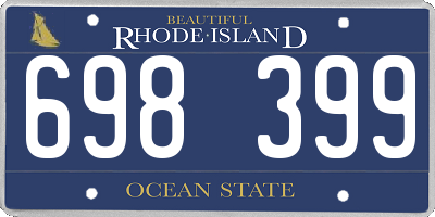 RI license plate 698399