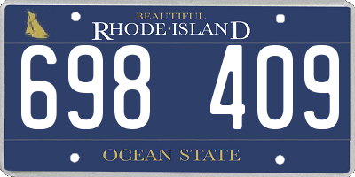 RI license plate 698409