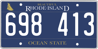 RI license plate 698413