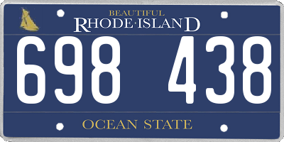 RI license plate 698438