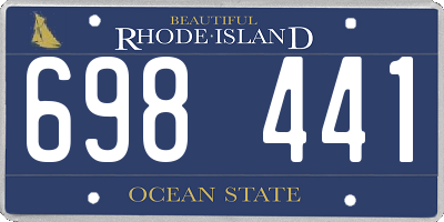 RI license plate 698441