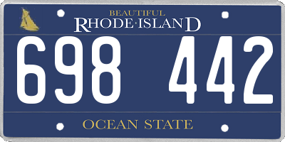 RI license plate 698442