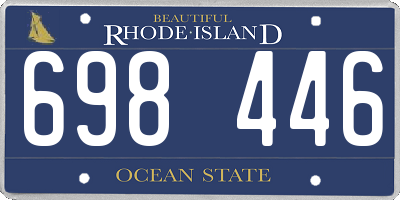 RI license plate 698446