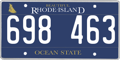 RI license plate 698463