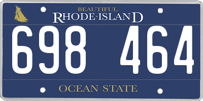 RI license plate 698464
