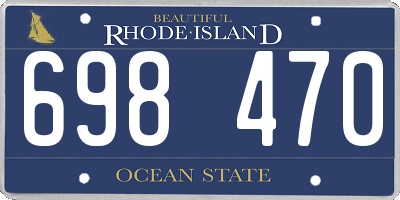 RI license plate 698470
