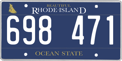 RI license plate 698471