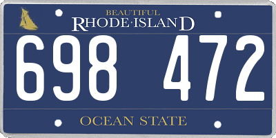 RI license plate 698472