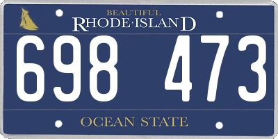 RI license plate 698473