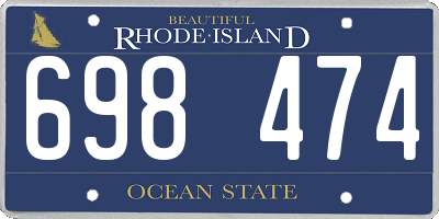 RI license plate 698474