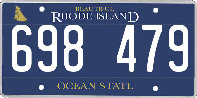 RI license plate 698479